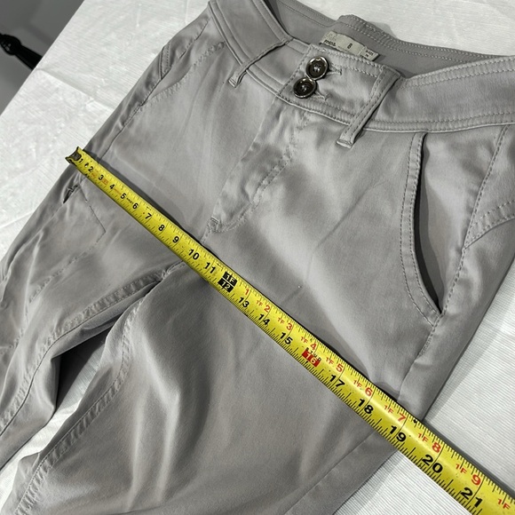 Prana nylon hiking pants size 8 women’s light gray roll up to Capri - Picture 13 of 16